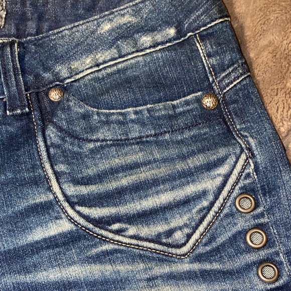 Women's ReRock For Express Skinny Blue Jeans with Eyelet Detailing❤️ - Picture 7 of 10